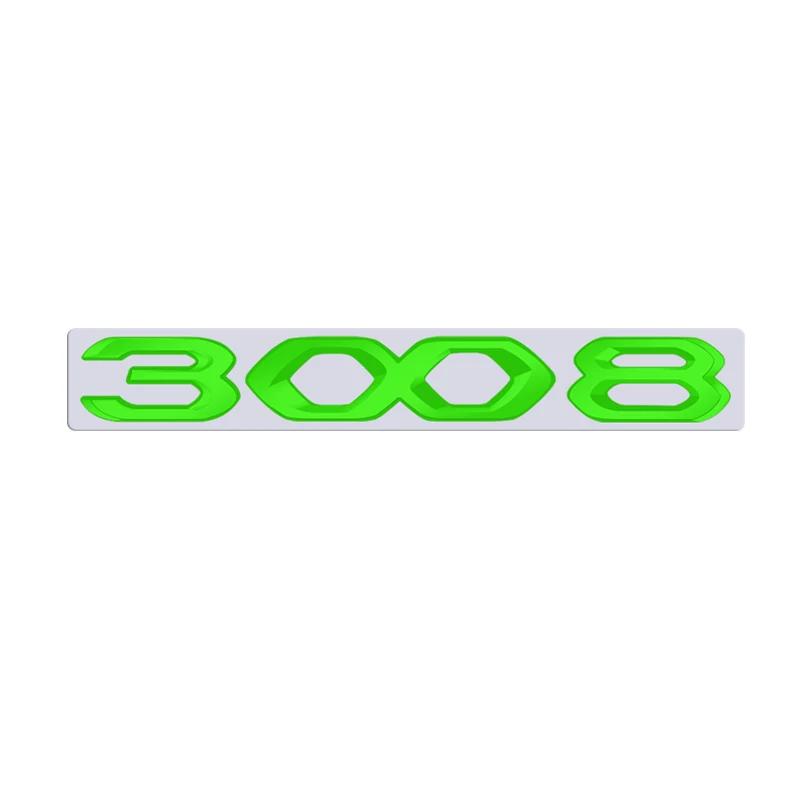 For Peugeot 3008 GT Car 3D Metal Letters Logo Badge Decals Sticker Car Auto Rear Trunk Alphabet Emblem Styling Stickers MM35