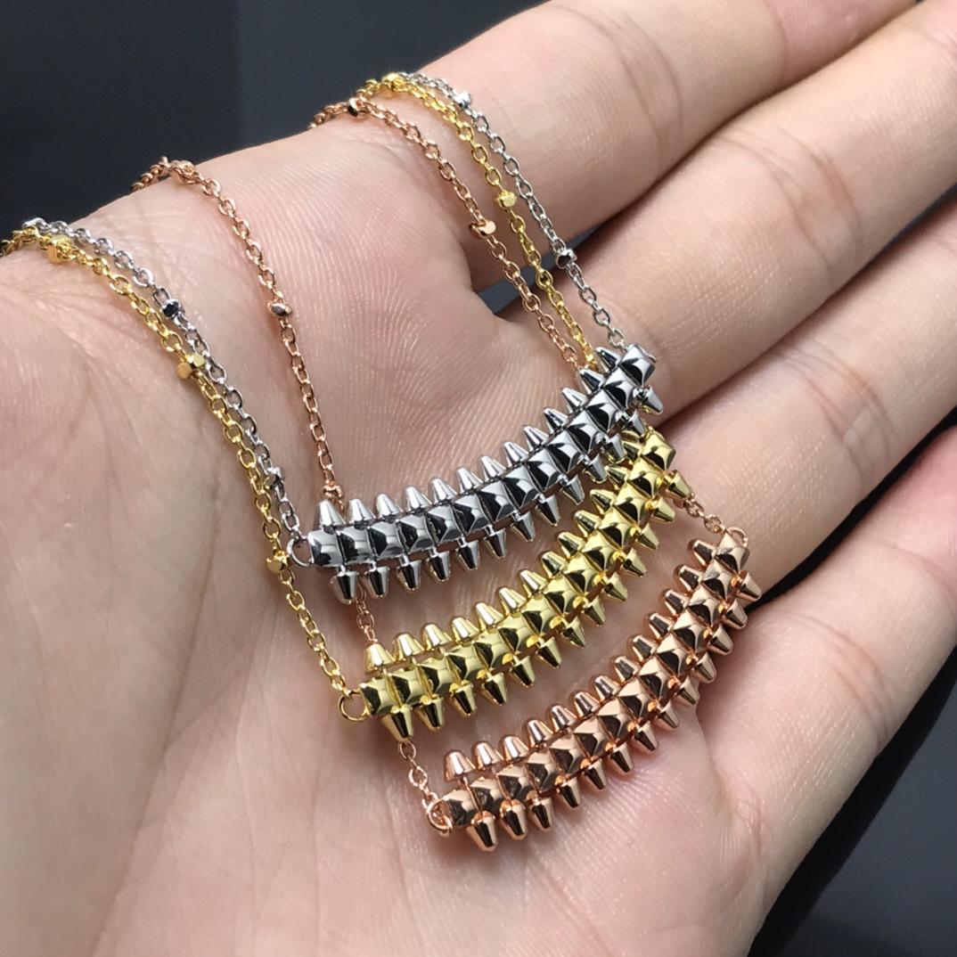 

European-American Style V Gold CNC Bullet Necklace for Couples платиновый