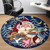 1pc Christmas Santa Claus Chair Carpet for Office, Round Non Slip Durable Large Size Office Carpet, Suitable for Office