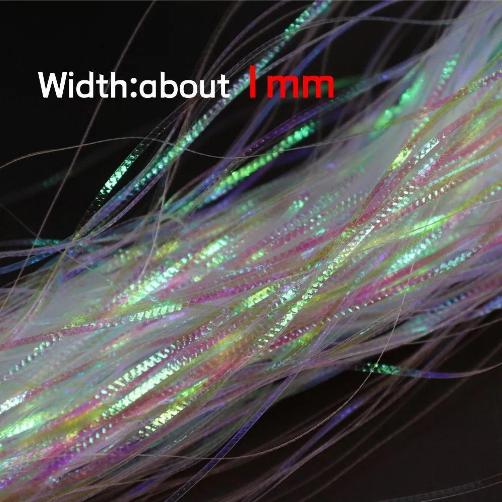 Fish Scale Corrugated Flash Strands Simulates Gliss Glow Strands Tying Flash Tinsel  Tying Minnow