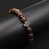 Black Hematite Cross Beaded Bracelet with Wooden Beads - Unisex Handmade String Accessory