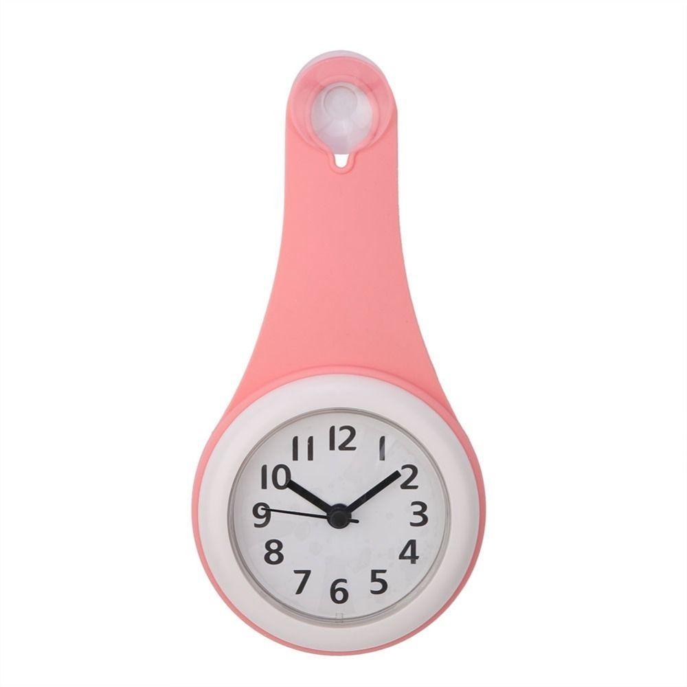 Plastic Hanging Bathroom Clock White Pink Blue Anti-Fog Clock Shower Clock Bathroom Kitchen Shower