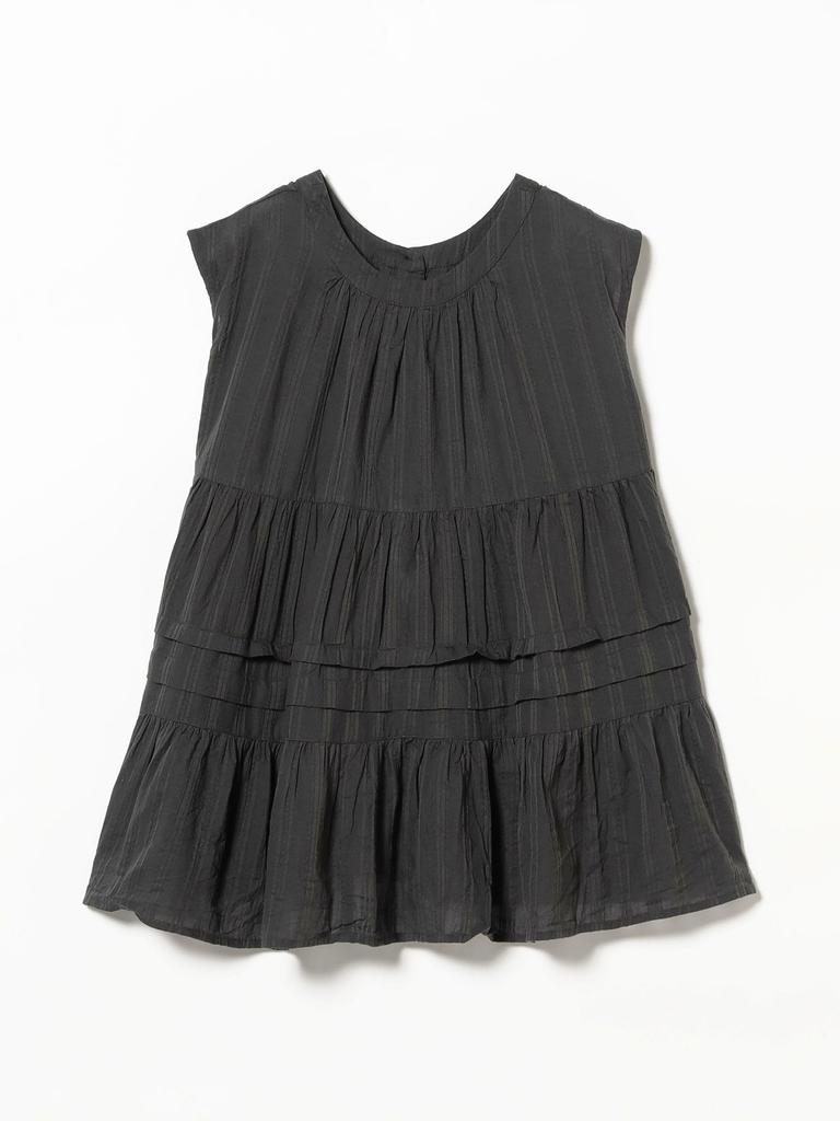 LIFE STORE by BEAMS Indian Striped Blouse In BMING Women's 2-Way (Sizes S-M) INK_BLACK