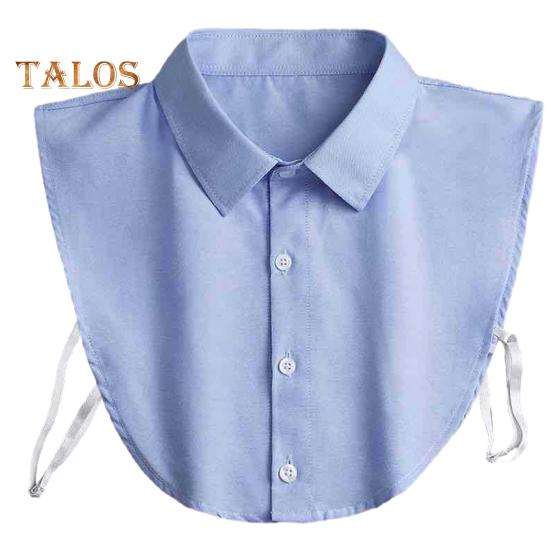 

Взрослый ложный воротник с лацканами, однобортный накладной воротник, регулируемый ремень, однотонный деловой воротник внутри офисной работы, искусственный воротник рубашки 44 синий