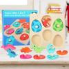 Dinosaurier-Puzzle aus Holz, Montessori-Steckpuzzle, Spiel für Kinder und Kleinkinder, 3D-Holz, frühes Lernen, pädagogisches Spielzeug als Geschenk