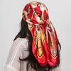 Satin Silk Square Scarf Women High Quality Shawl Flower Neckerchief Ladies Headband Hair Bands Print Foulard Hijab Wraps Bandana