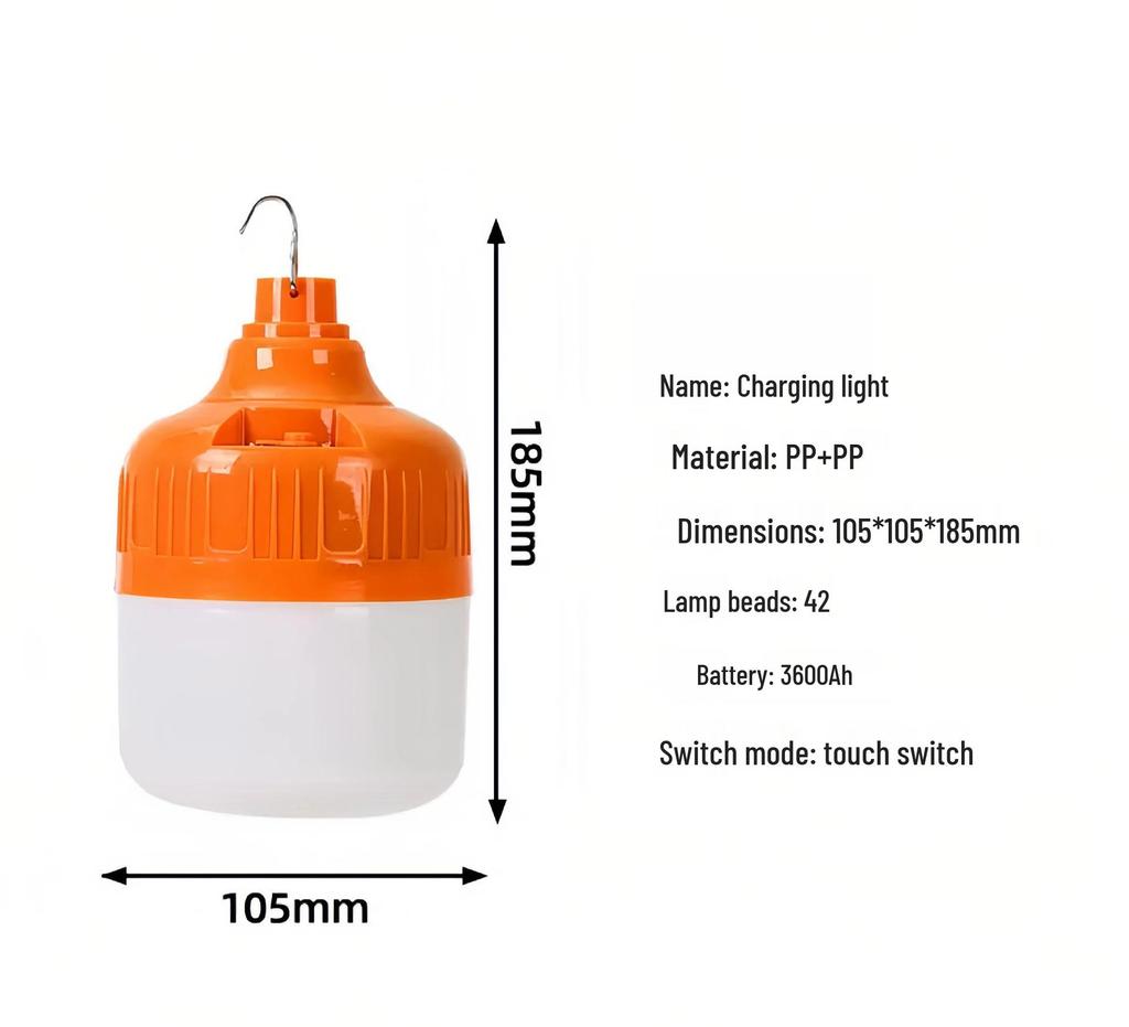 Portable Waterproof Night Market Lamp - Long Battery Life & Emergency Charging
