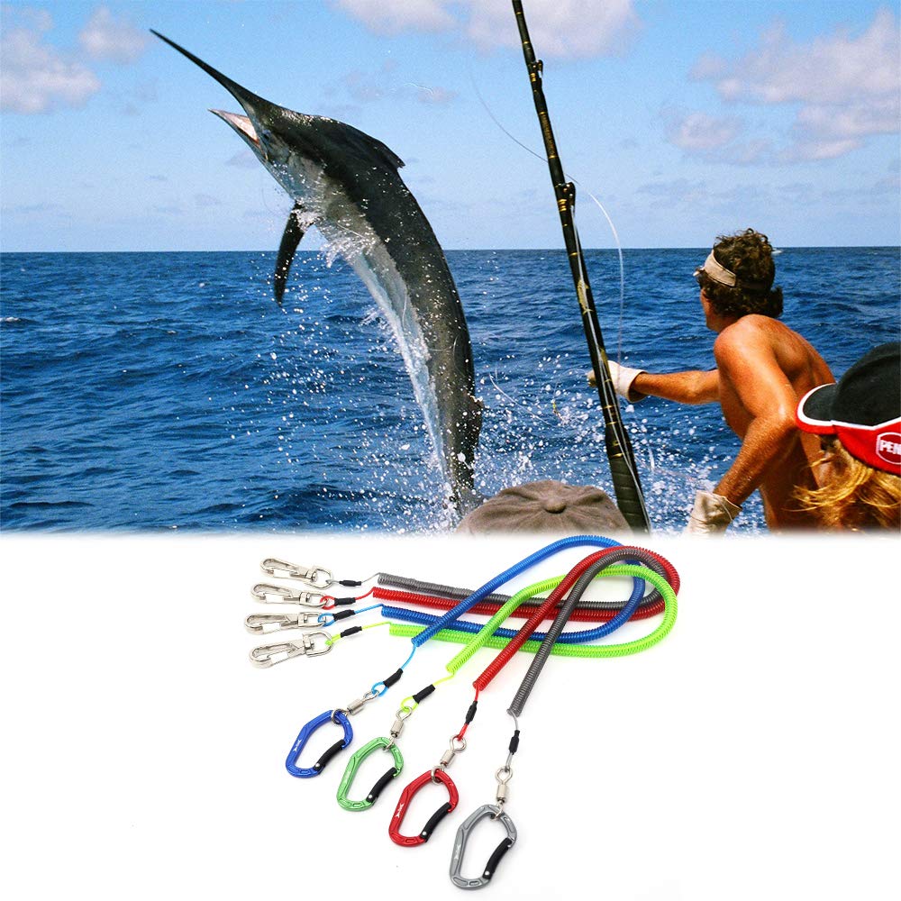 HERCULES Spiral Cord Curl Cord with Wire Maximum Extension Load Capacity 27kg Fishing Fishing Rod Rod Band Spiral Wire Cord No Rust Elastic Cord