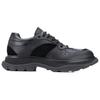 Alexander McQueen Tread Suede panelled Leather Trainers 'Black' 627222WHRH51081