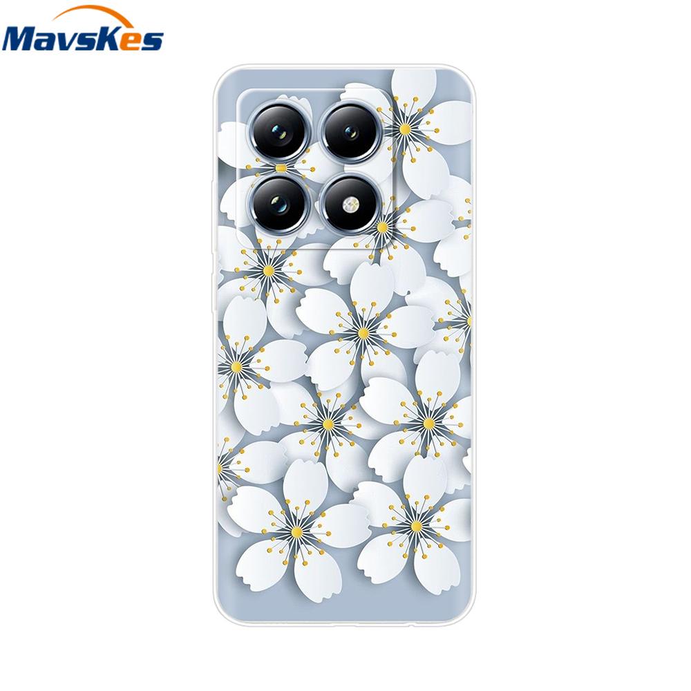 For Xiaomi 14T 5G Case Cute Soft Transparent TPU Painted Silicone Cover For Xiaomi 14T Pro 5G 2024 Mi14T Phone Cases Coque Funda