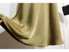 Champagne Satin Fishtail High-End Silk Skirt for Women - Summer 2025