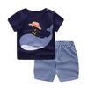 Trendy Summer Clothes Boys Babies Short Sleeve Tshirt Loose Shorts Two Piece Set Toddler New Design Tracksuit Round Neck Tees