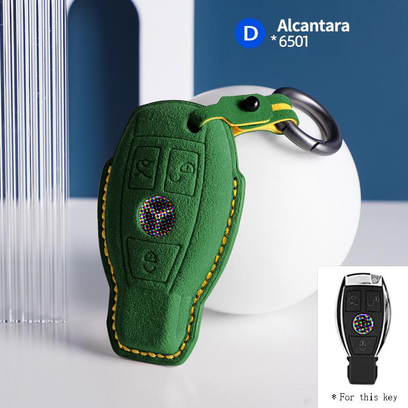 New suede car key case cover protector shell For Mercedes Benz A B C E Class GLS GLA GLK GLC CLS CLA AMG W204 W205 W212 W463