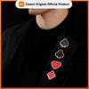 Poker Cards Lapel Pin Brooch Men Women Spades Hearts Clubs Diamonds Cards Stainless Steel Red Black Enamel Badges Jewelry Gift