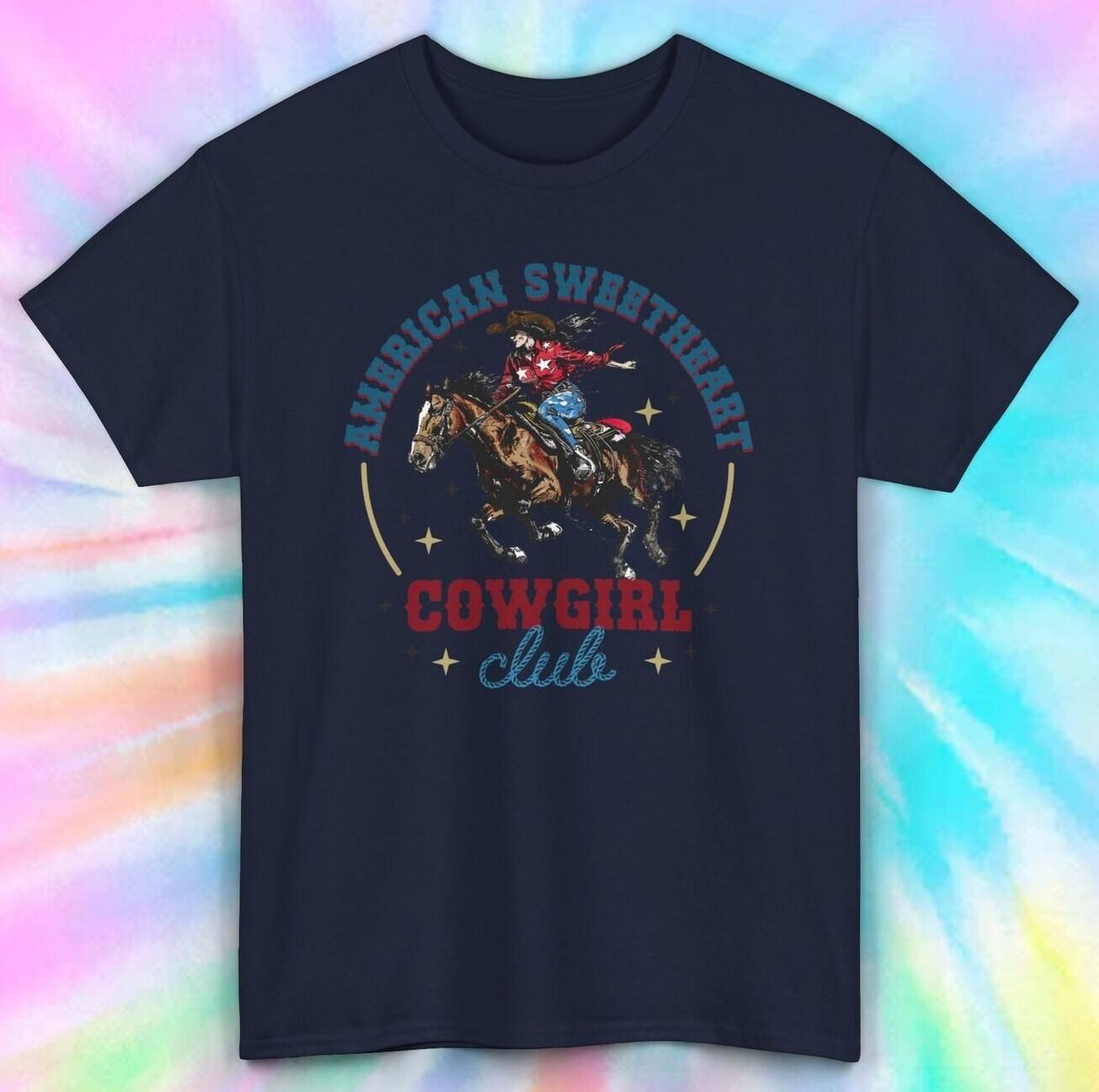 American Sweetheart Cowgirl Club Tee | Western Rodeo Horse Design | S-5XL S