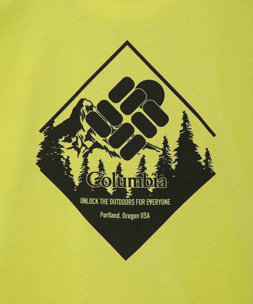 Urban Hike Graphic Long Sleeve PG3669 XL Bright Olive Back Print [Columbia] T-Shirt Men's