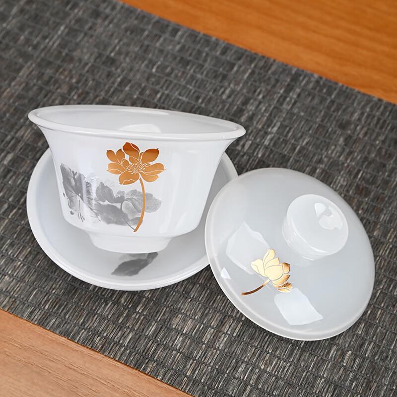 Tea Xun Glazed Sancai Gaiwan Tea Bowl