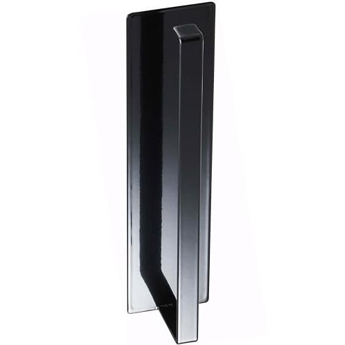Yamazaki Tower Magnetic Kitchen Paper Holder, Black, Approx. W6 x D5.2 x H24.5cm, Can be Installed Vertically or Horizontally, Kitchen Paper/Towel Rac