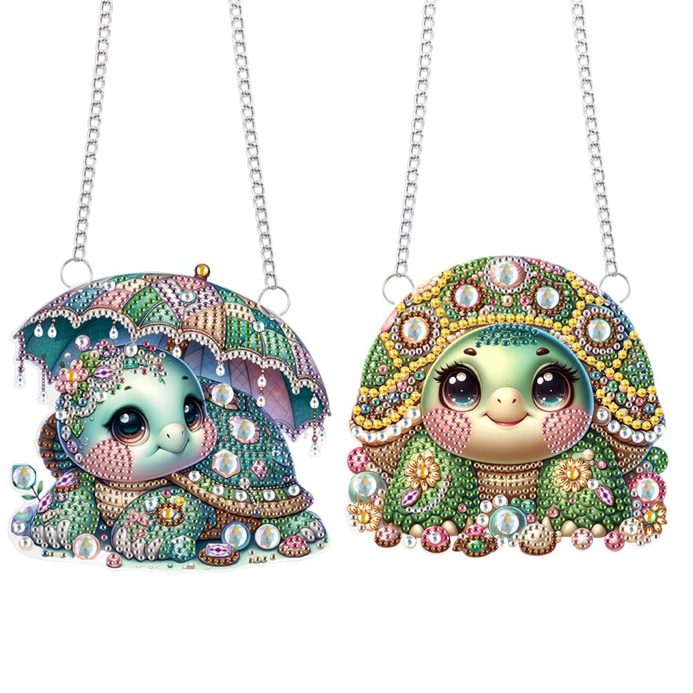 Animal Special Shape Diamond Painting Decor Rhinestone Diamond Art Pendants DIY Diamond Art Pendant Kit for Garden Window Decor