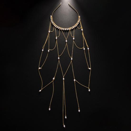 

Женская повязка на голову с искусственным жемчугом, кисточкой, дизайном капель, свадебный обруч для волос, аксессуары для волос на дни рождения и вечеринки серебряный