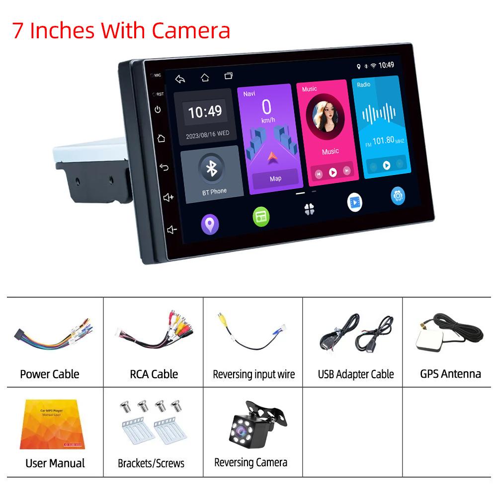 Radiou Auto Hippcron Android 11 1 Din Autoradio 2G 32G Universal 7"/9" WIFI GPS Bluetooth Audio Multimedia Video Player