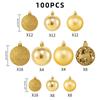 Electroplated Irregular Painted Plastic Christmas Ornament Set 100-Pack
