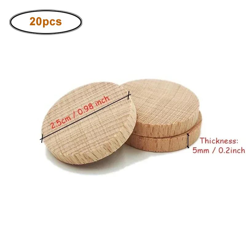 1-6cm Nedokončené dřevěné kulaté mince kotoučky, Přírodní bukové dřevěné kotoučky pro DIY řemesla umění, Malování, Laserové gravírování, Domácí dekorace