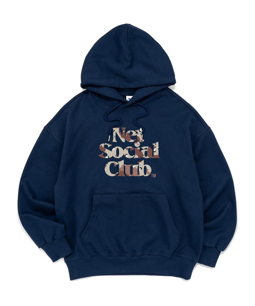 Net Social Club Og Logo Camo Pack Hood (Dark Blue)