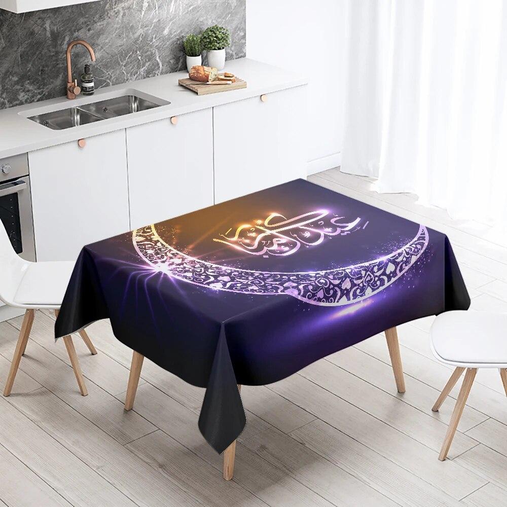 Eid Decoration Tablecloth Waterproof and Oil-proof Tablecloth Restaurant Banquet Home Kitchen Table Decoration