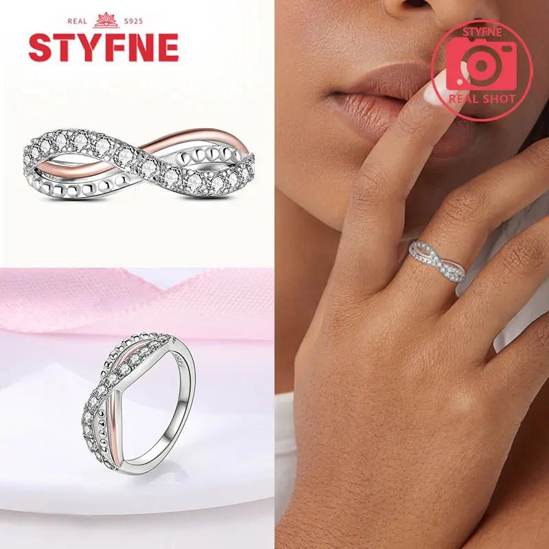 

Silver 925 Ring Heart Zircon Infinite Forever Love Finger Rings for Women Wedding 925 Silver Jewelry Fine Gift 9