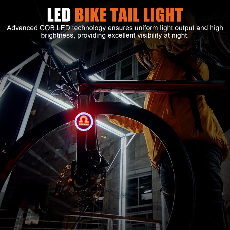 Ebike Tail Light Constellation Pattern Bike Lights For Night Riding 4 Light Mode Bike Lights Back Bright Bicycle Rear Cycling