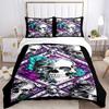 3pcs Skull Roses Duvet Cover Set -Includes 1 Duvet Cover and 2 Pillowcases, No Quilt Core, All-Season Home Decor  Yy251111159