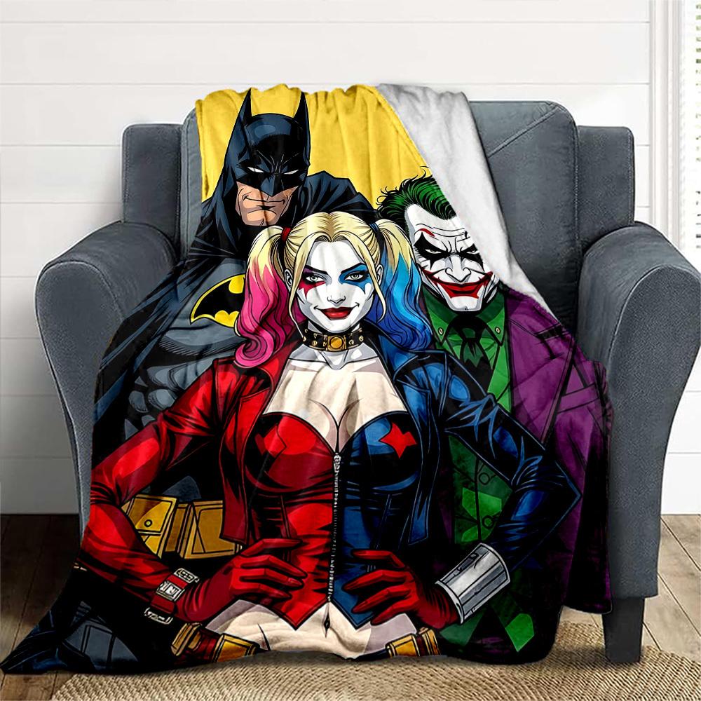 1PC Batman Joker Outdoor Blanket Lightweight Flannel, Soft & Warm, All-Season Use for Sofa, Outdoor, Camping, Living Room, Office32