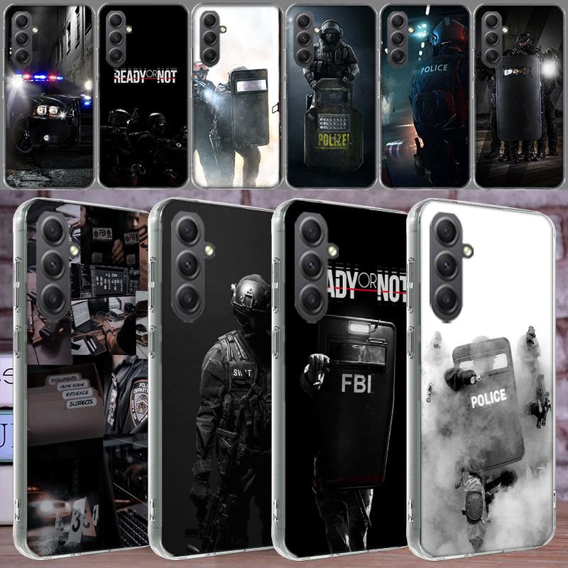 Police FBI Phone Case For Samsung A15 A25 A35 A55 A12 A22 A32 A52S A13 A23 A33 A53 A14 A24 A34 A54 Galaxy A8 A6 A7 A72 A42 A9 Co