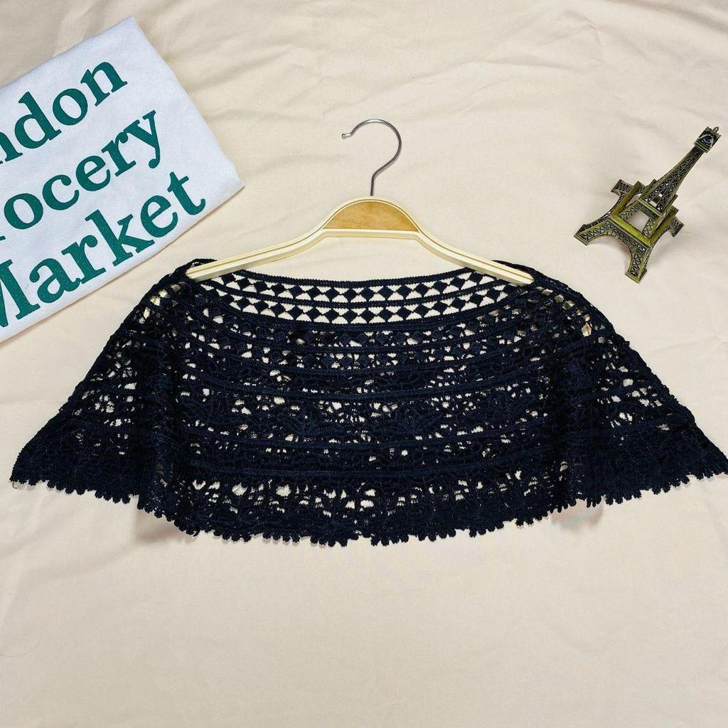 Korean Style Lace Shawl Blouse - Sleeveless Summer Vest