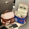 Cartoon House Shape Cosmetic Bag Pu Skincare Storage Bag Wash Bag Handheld Makeup Bag  Travel
