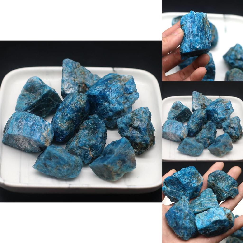 Nápadná kolekce apatitu Přírodní modré drahokamy a minerály Pro jedinečné dárky
