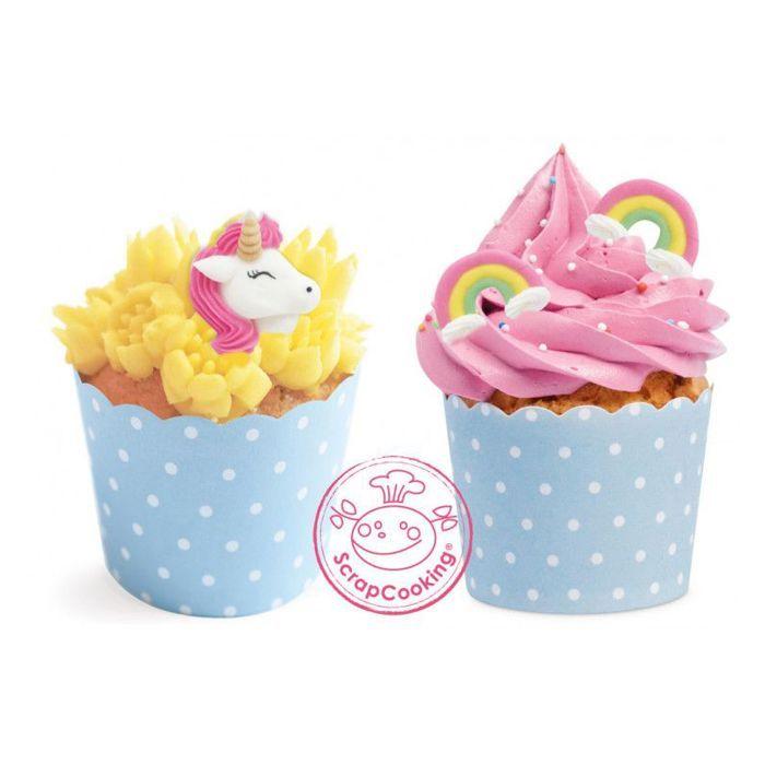 6 Sweet Unicorn and Rainbow Decorations