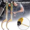 Upgraded Motorcycle Shock Adjustment Spanner Wrench, Heavy Duty Spring Adjuster Tool, Rust-Proof High Strength Steel, Universal Fit