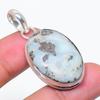 Natural Republic Larimar Gemstone 925 Sterling Silver Jewelry Pendant 1.77" AP-14096
