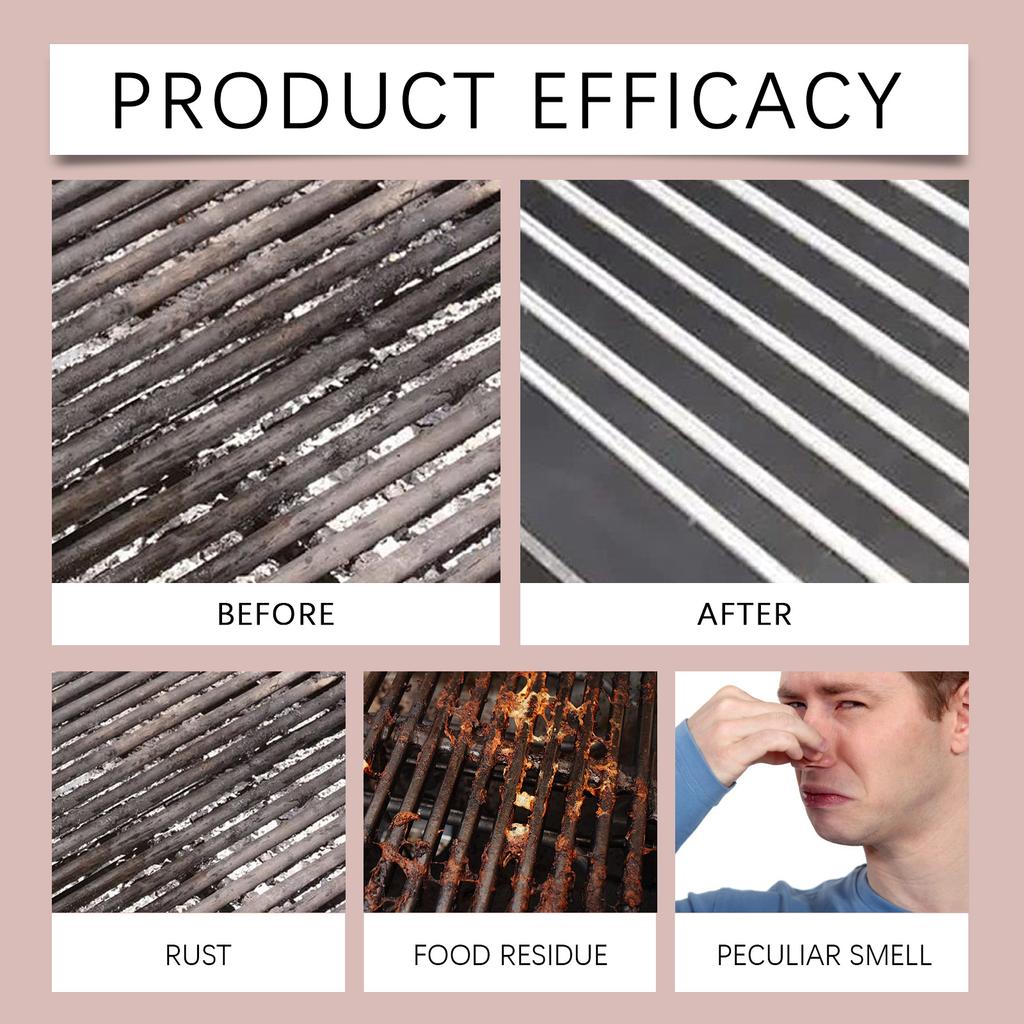Grill Cleaning Spray For Degreasing And Cleaning Grill Grates Removes Grease Cleans Burnt-On Food Barbecue Cleaning Spray