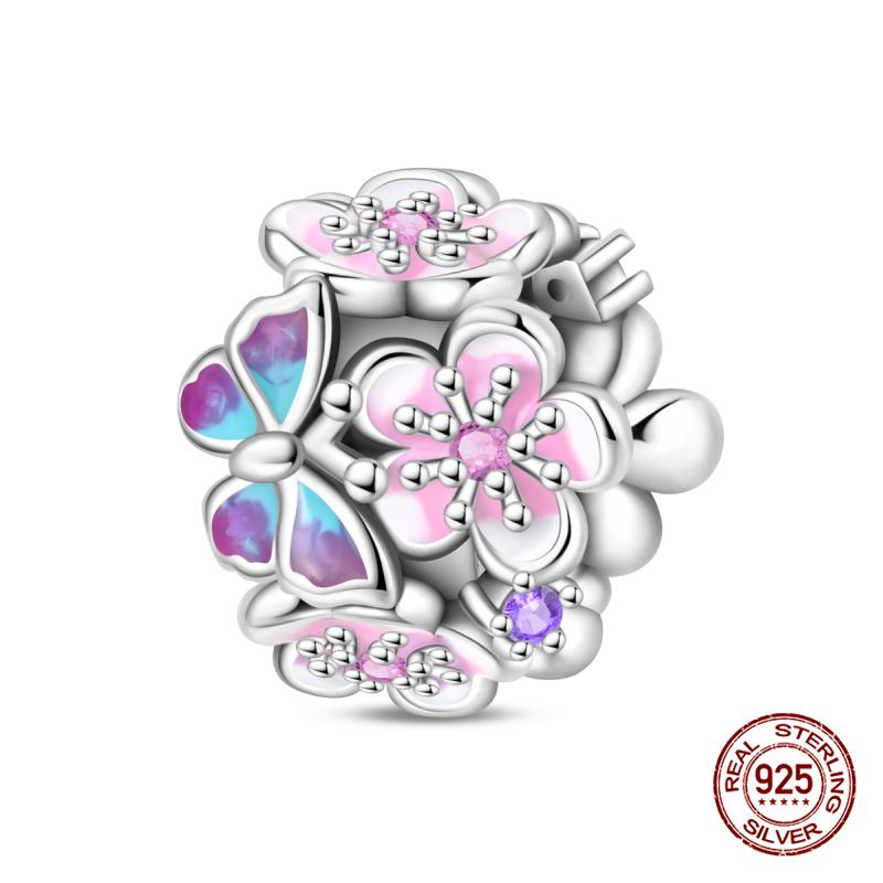 Original Charms Copper Summer Coconut Grove Holiday Charm Fits 3Mm Original Bracelet For Women Diy Jewelry Gifts New In