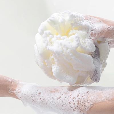 1pc Soft Shower Net Sponge Body Cleaning Brush Puff Exfoliating Scrub Shower Ball Bathroom Accessory Special for Real Hair Wigs