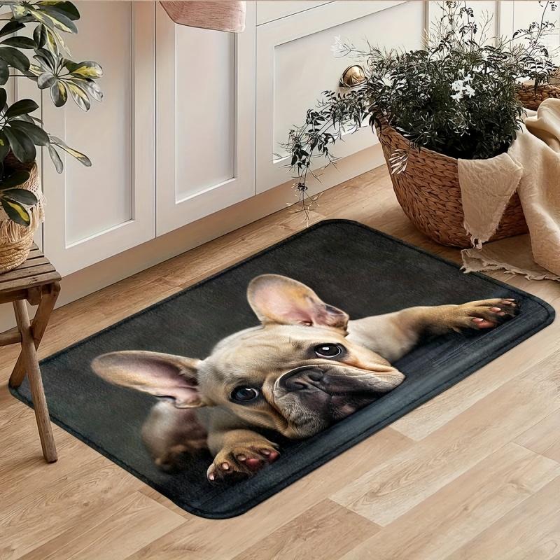 Cartoon Corgi WELCOME Print Doormat Non Slip Entrance Rug Bathroom Kitchen Floor Mat Home Decor