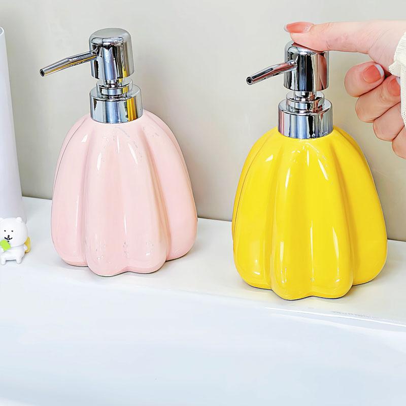 soap dispenser Creative lotion Bottle Household Toilet Shower Gel Hand Wash Liquid Press Split Bottle Ceramic  shampoo dispenser
