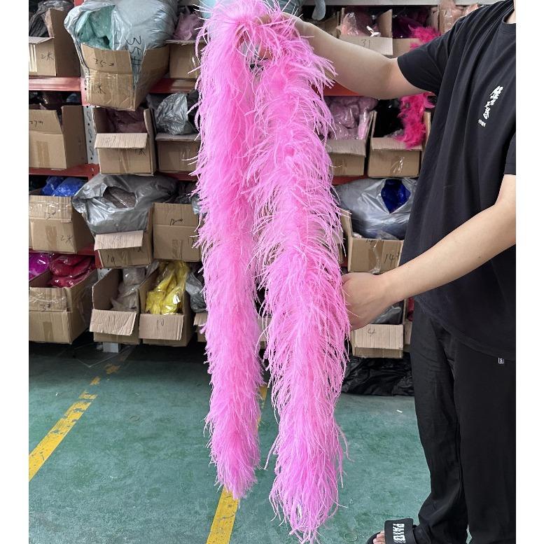 DIY 2 Meter Natürliche Straußenfedern Boa 1 2 3 4 6 Lagen Federn Boa für Hochzeits-Weihnachts-Party-Kleid Dekoration Schal Accessoire Schal