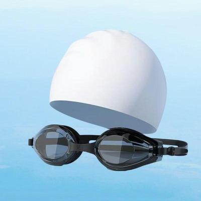 Pulia HD Electroplated Silicone Swim Goggles & Cap Set