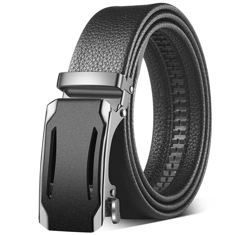 Trendy Youth & Middle-Aged Men's Genuine Leather Automatic Buckle Belt - Korean Style for Casual & Business Wear