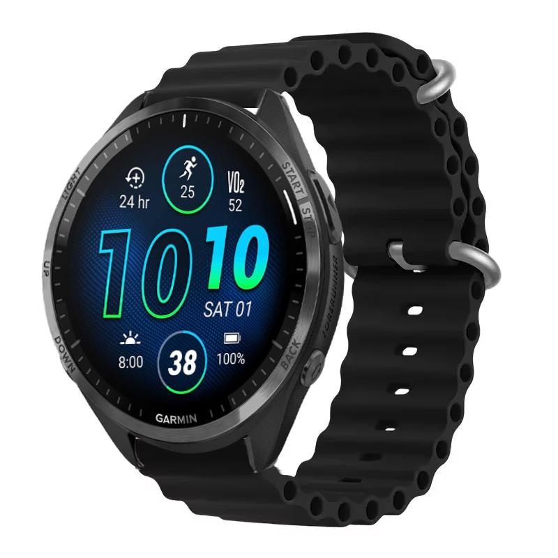 Sports Silicone Strap For Garmin Forerunner 965 955 Solar 945 935 745 Strap Watch Band 22mm Replacement Wristband Bracelet