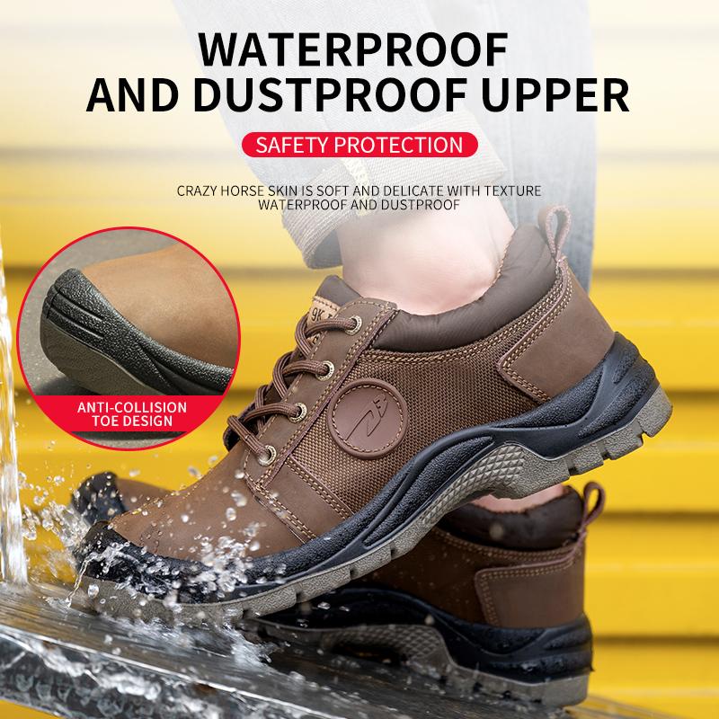 Brand Work Safety Boots Steel Toe Cap Work Shoes Indestructible Men Boots Anti-smash Work Boots Industrial Shoes High Quality